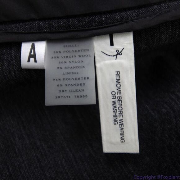 Ann Taylor wool blend blazer jacket, color grey, size 6 - Picture 11 of 16